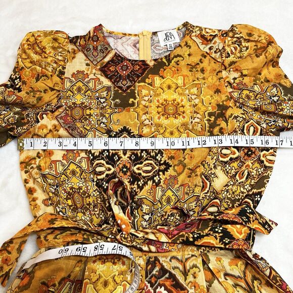 Anthro DRA Rey Romper in Sunset Origami Orange Yellow Sz XS - Picture 12 of 16